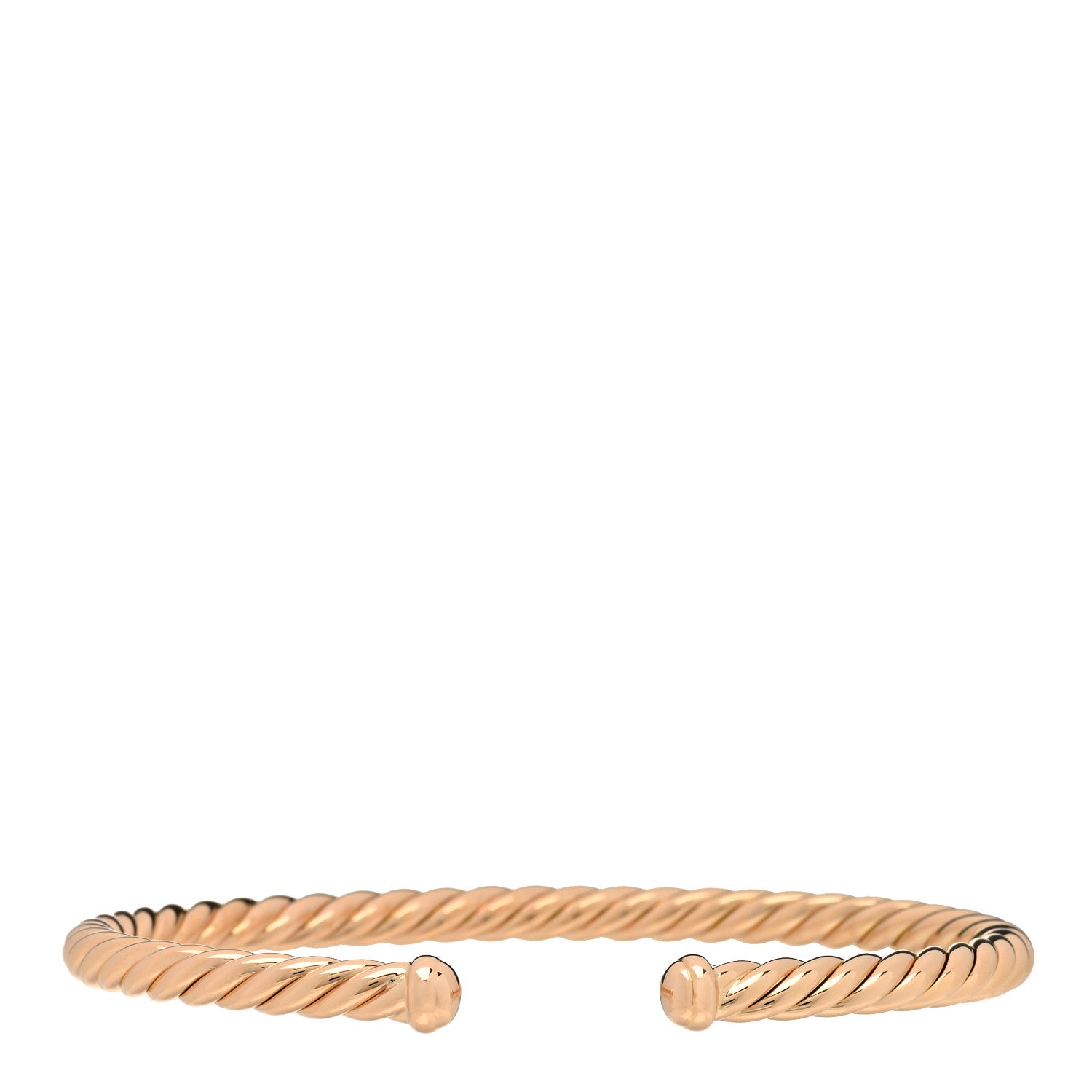 David Yurman 18K Rose Gold 4mm Cablespira Bracelet 1 of 3