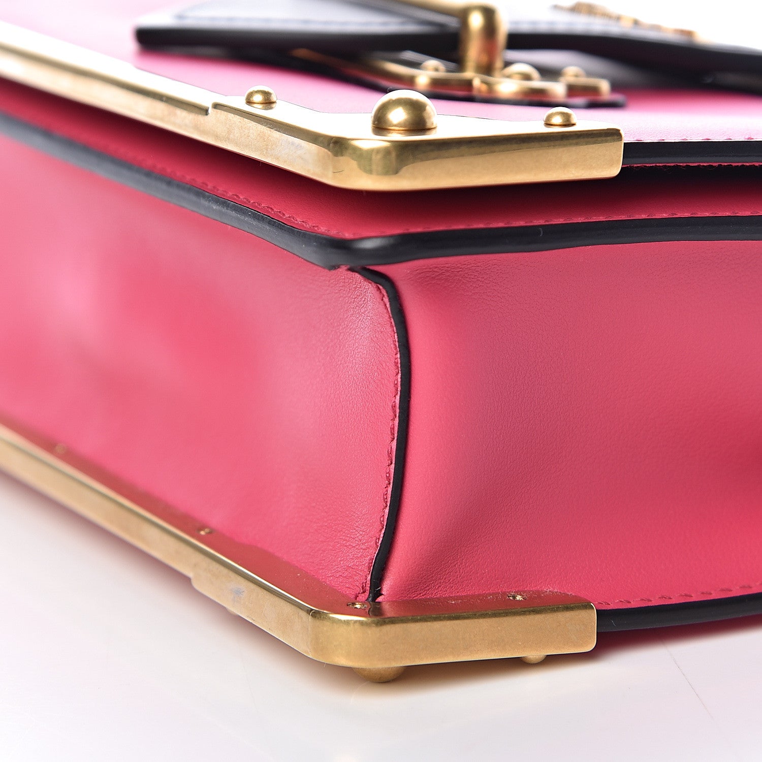 Prada City Calf Saffiano Cahier Bag Magenta Black 9 of 9