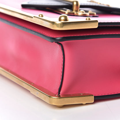 Prada City Calf Saffiano Cahier Bag Magenta Black 9 of 9