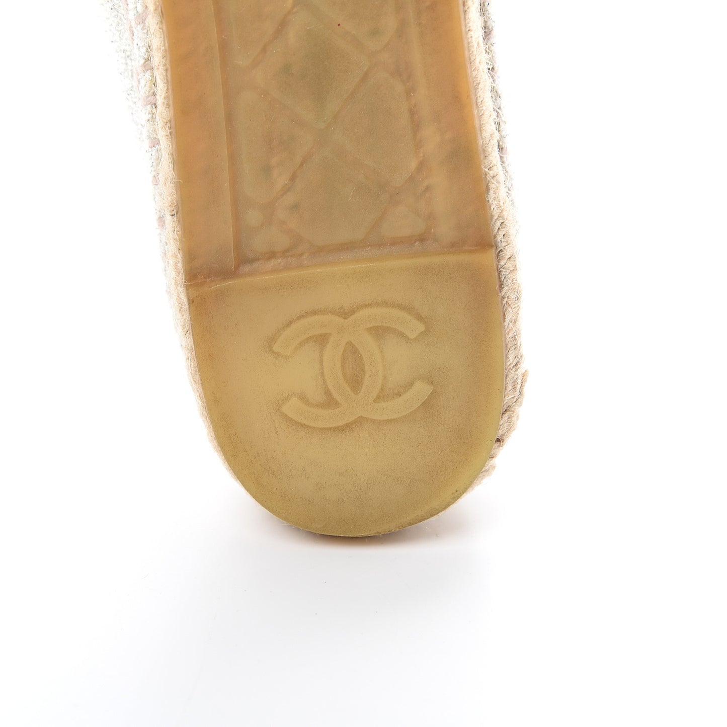 Terry Cloth CC Espadrilles 40 Silver Black