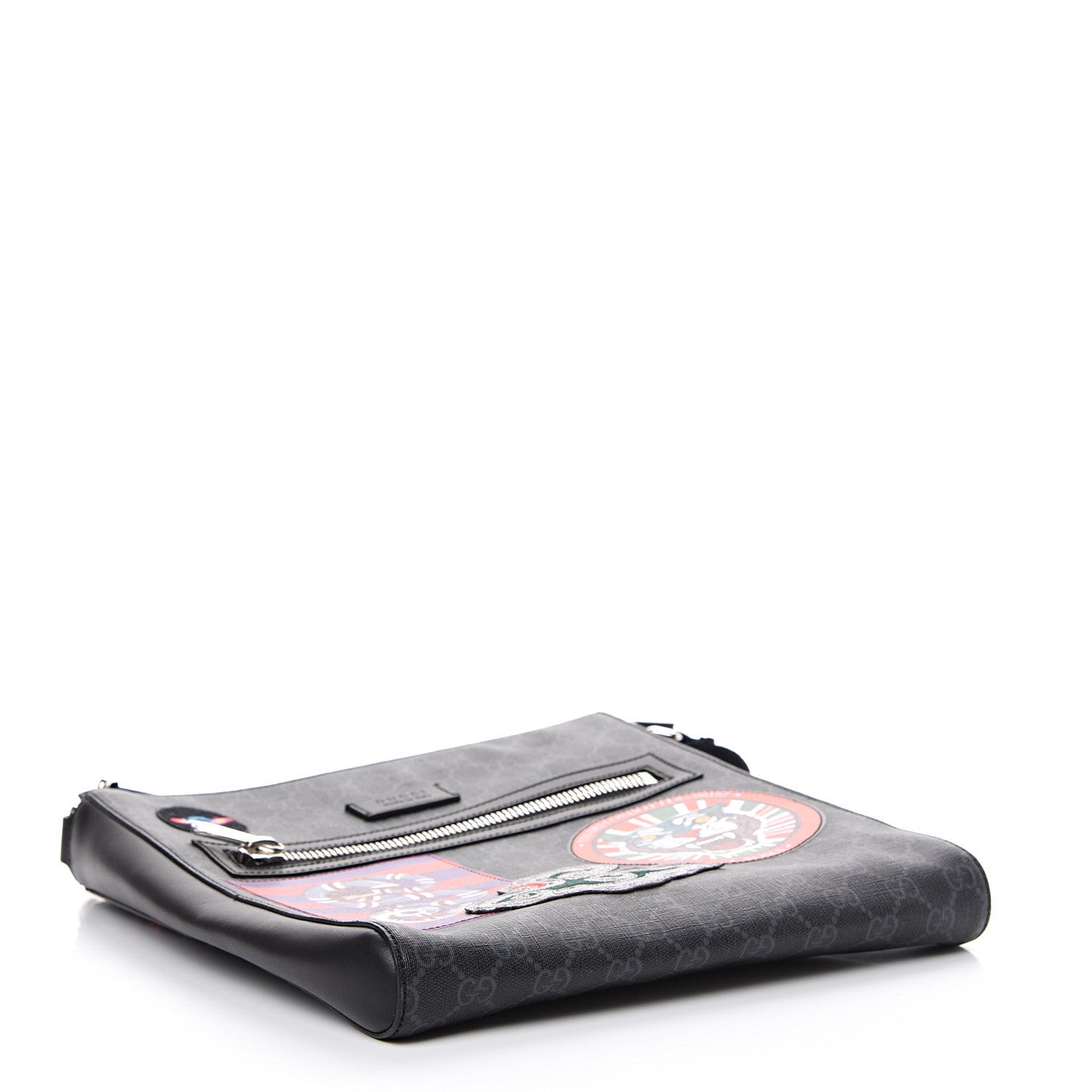 Gucci GG Supreme Monogram Night Courrier Flat Messenger Bag Black Multicolor 3 of 10