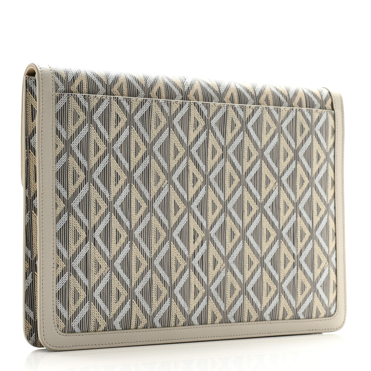 Christian Dior Coated Canvas CD Diamond Hit The Road A4 Case Gray 3 of 8