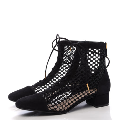 Christian Dior Suede Resille Naughtily-D 30mm Ankle Boots 38 Black 3 of 10