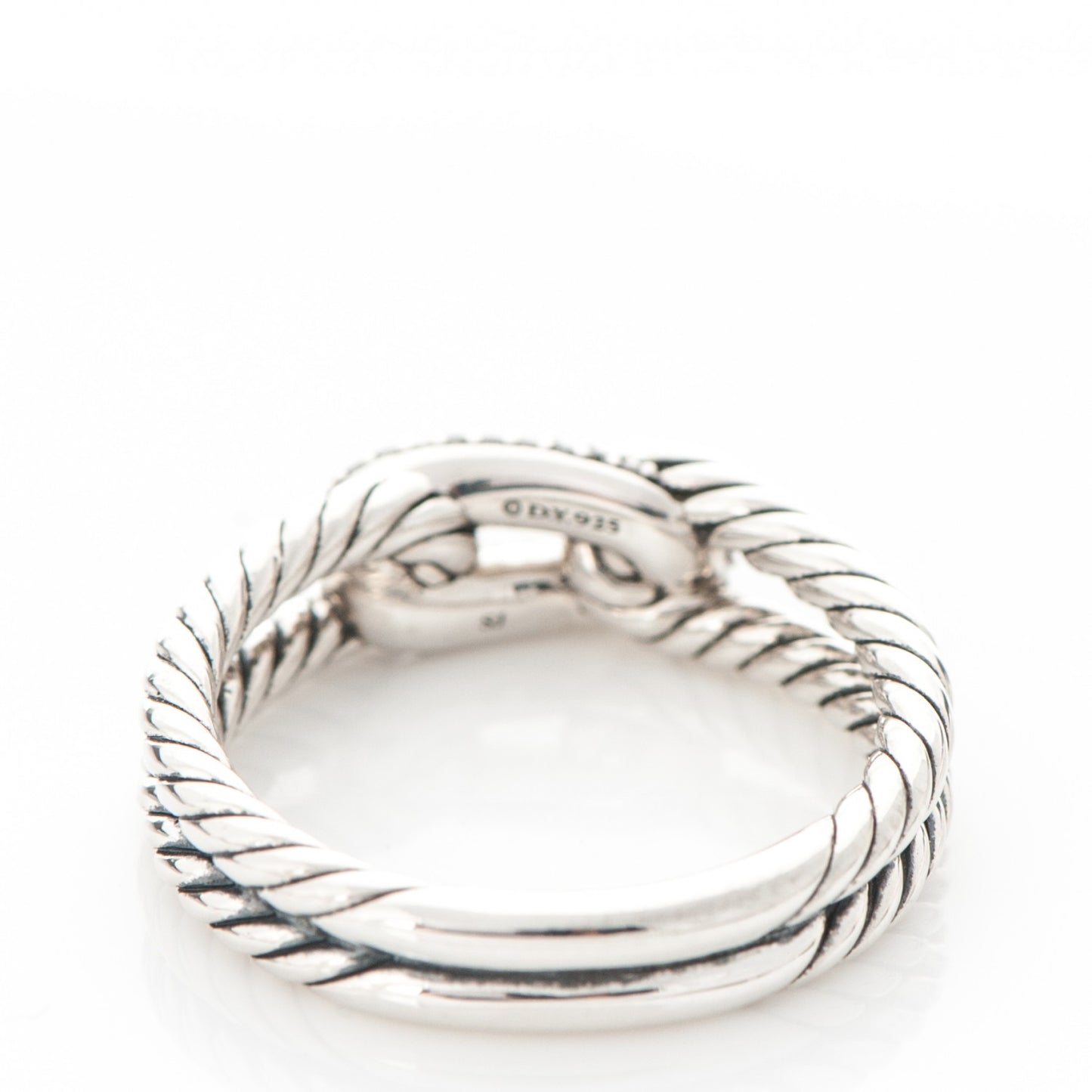 Sterling Silver Diamond Petite Loop Labyrinth Ring 54 7