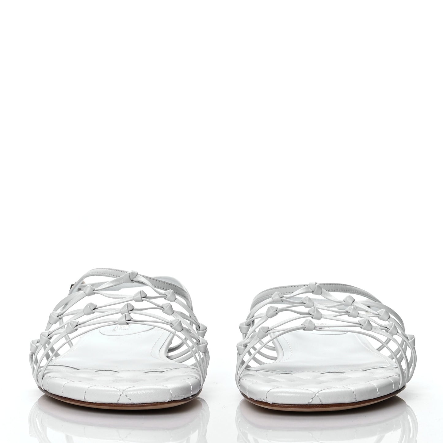 Lambskin CC Sandals 39 White