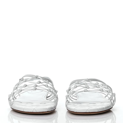 Chanel Lambskin CC Sandals 39 White 2 of 8