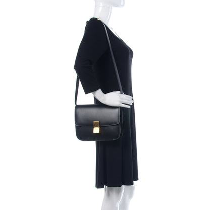 Celine Box Calfskin Medium Classic Box Flap Bag Black 2 of 8