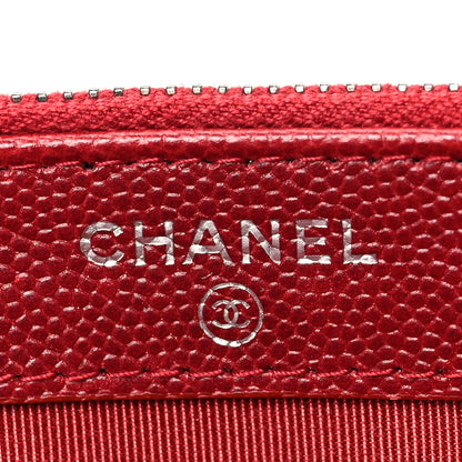 Chanel Caviar Quilted Small Clutch With Chain Red 5 of 8