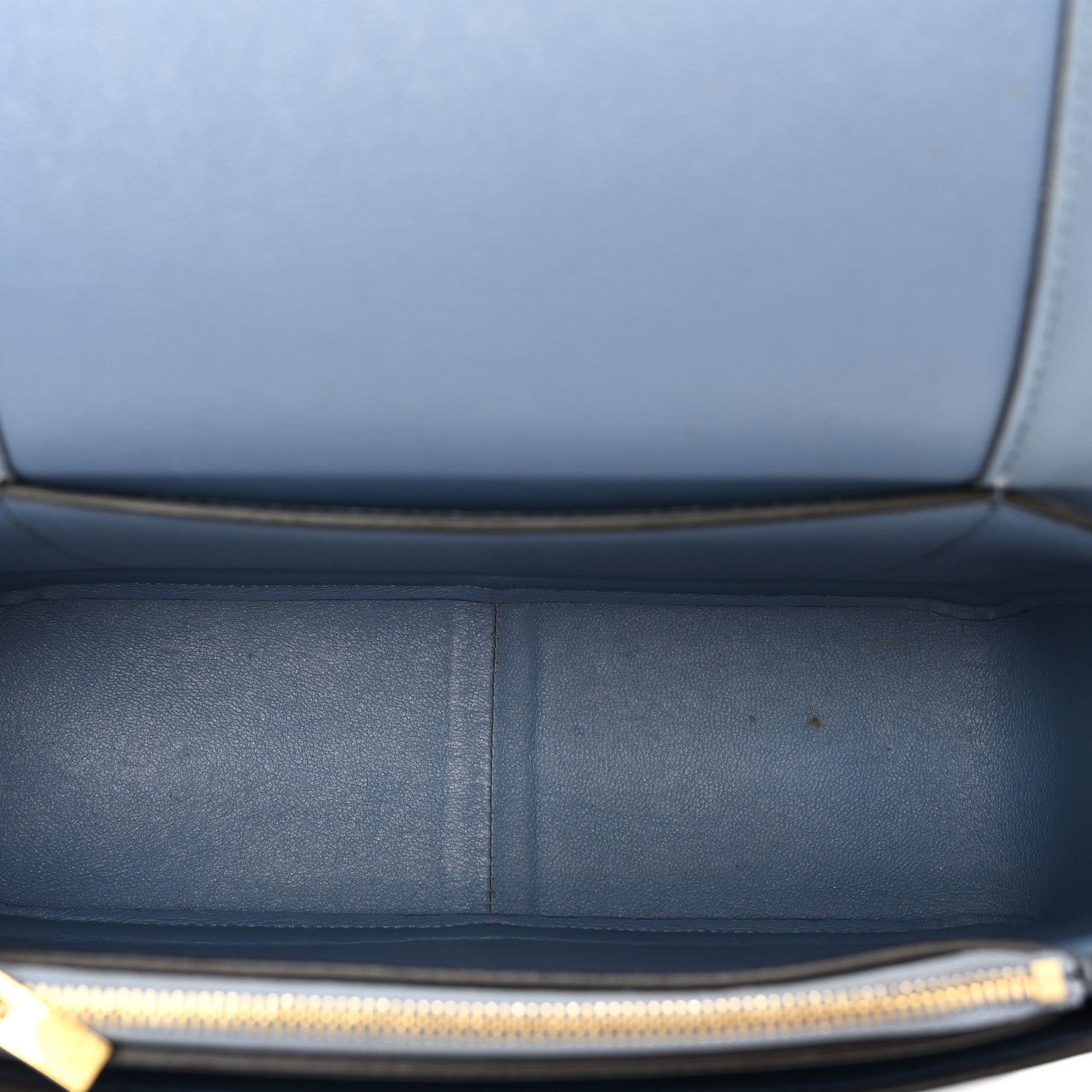 Celine Shiny Smooth Calfskin Medium Frame Shoulder Bag Blue Light Taupe 6 of 15