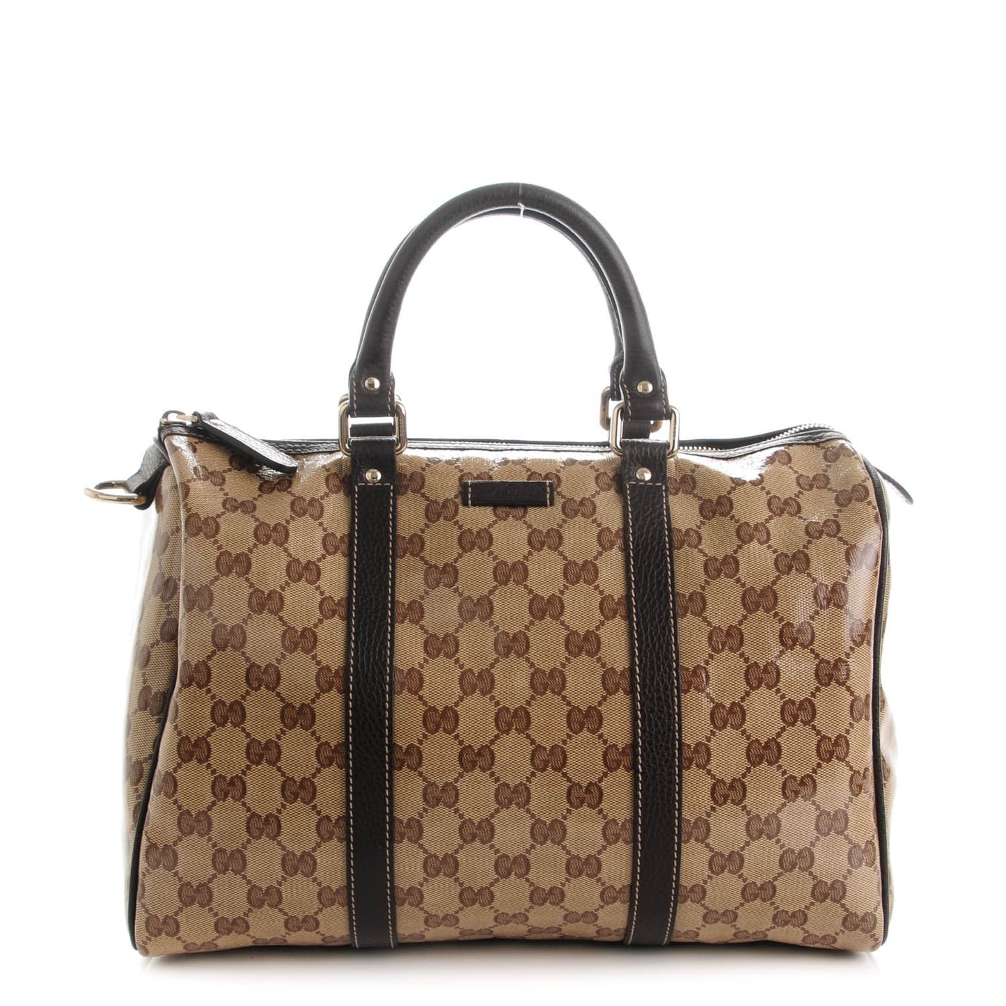Crystal Monogram Medium Joy Boston Dark Brown