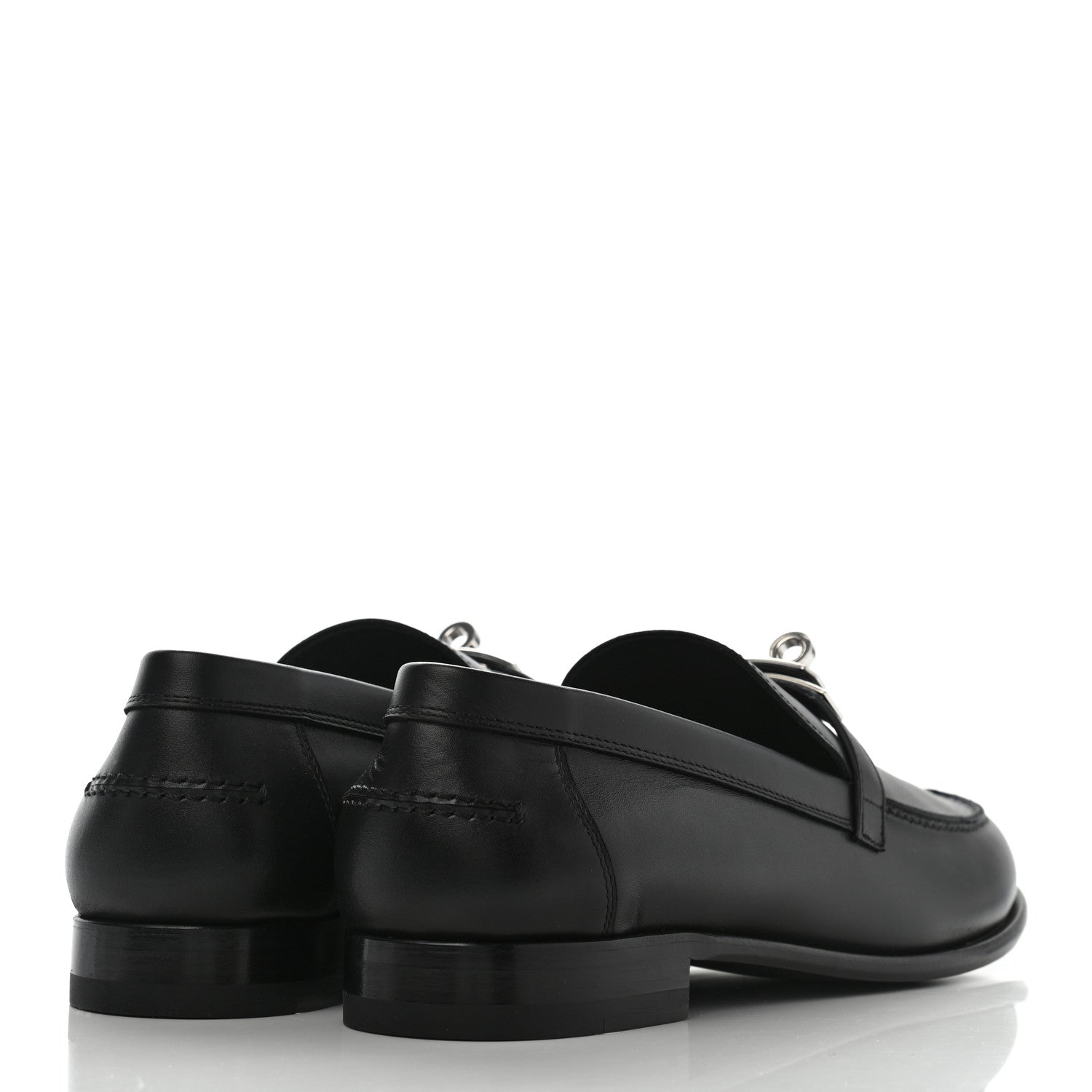 Hermes Calfskin Womens Destin Loafer 41 Black 4 of 10