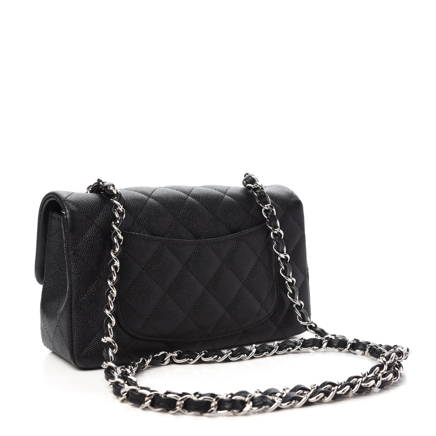 Caviar Quilted Mini Rectangular Flap Black