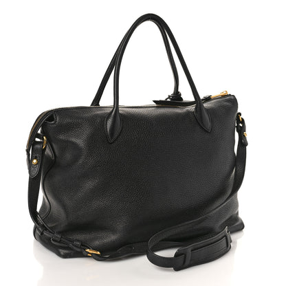 Prada Vitello Daino Shopping Tote Black 3 of 9