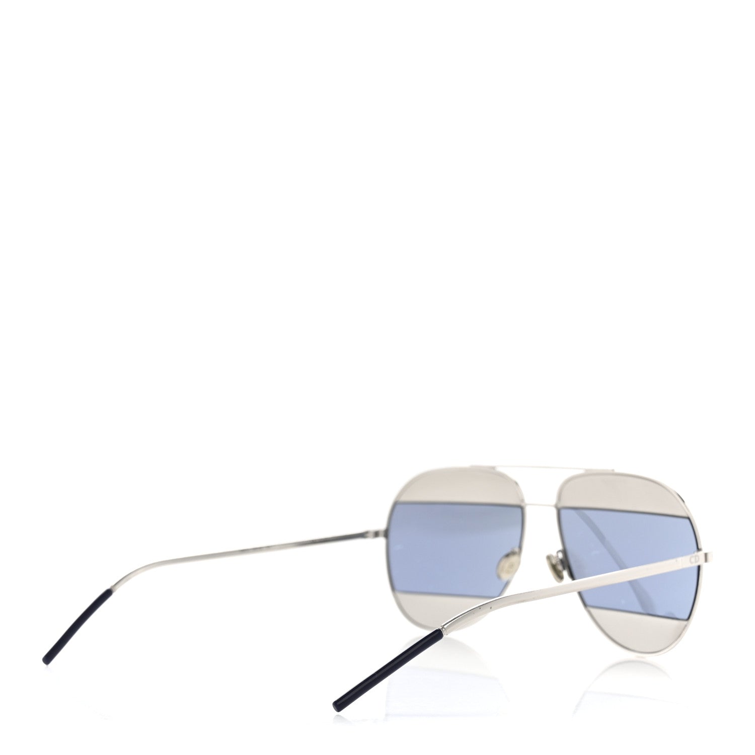 Christian Dior Split 1 Aviator Sunglasses Silver Blue 4 of 8