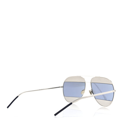 Christian Dior Split 1 Aviator Sunglasses Silver Blue 4 of 8