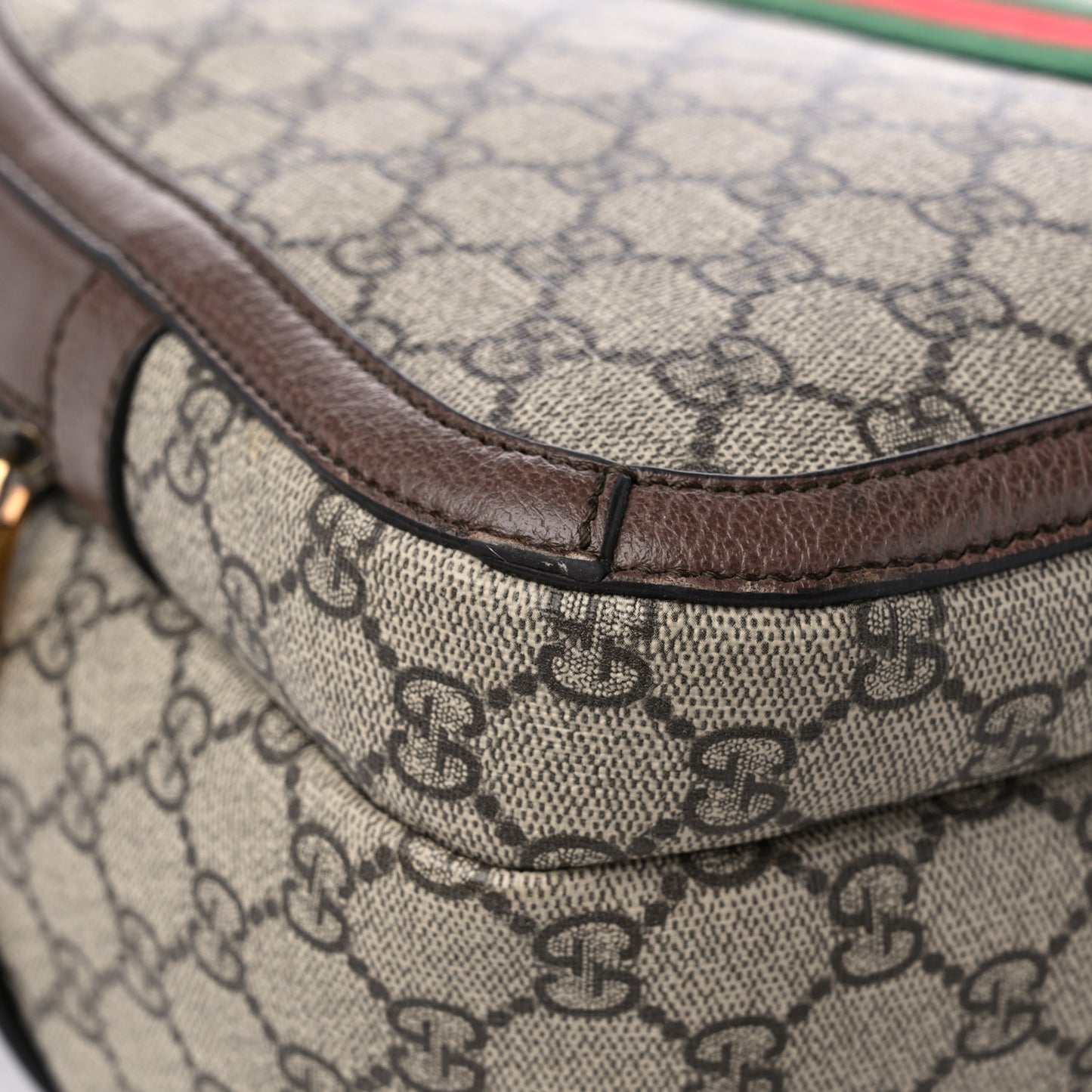 GG Supreme Monogram Medium Ophidia Day Backpack Brown