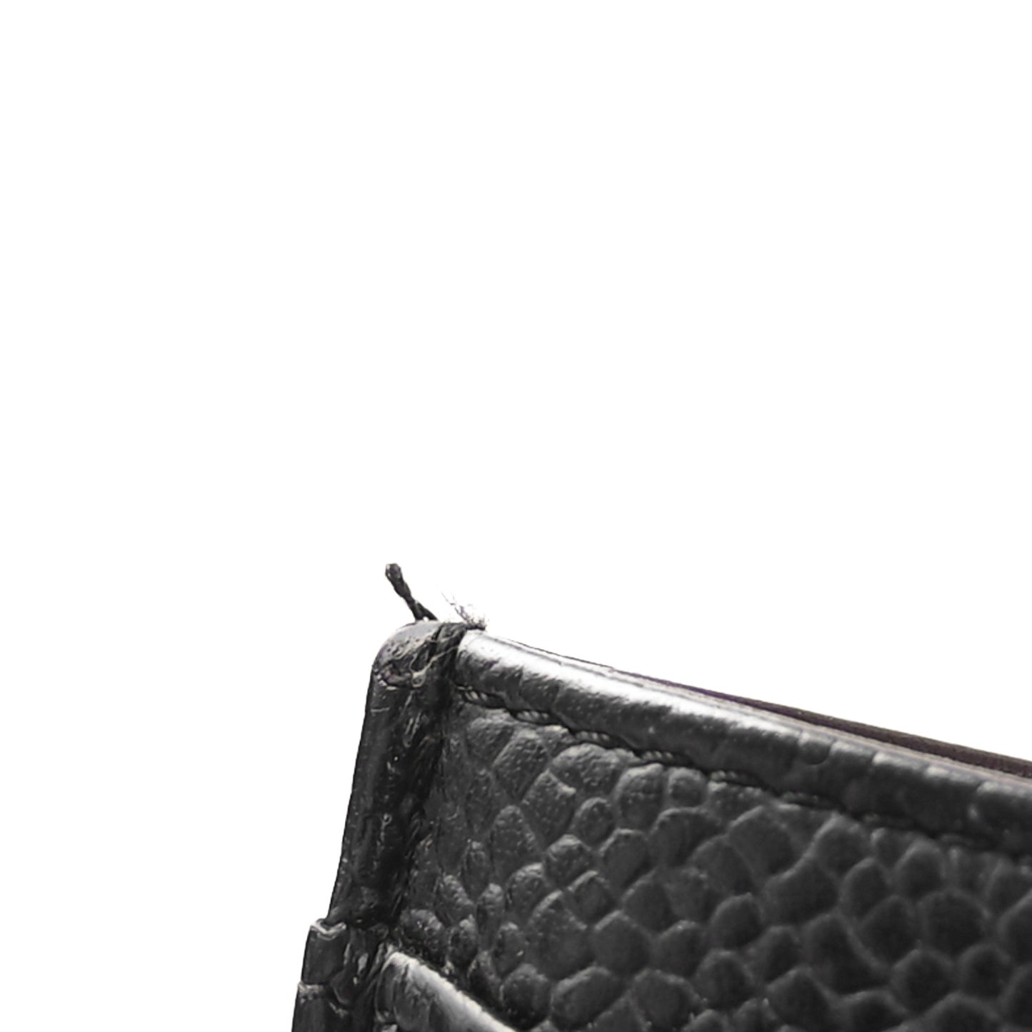 Caviar Quilted Card Holder Black