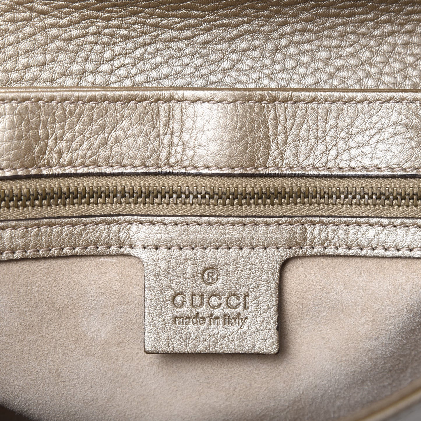 Metallic Pebbled Calfskin Medium 1973 Chain Shoulder Bag Golden Beige