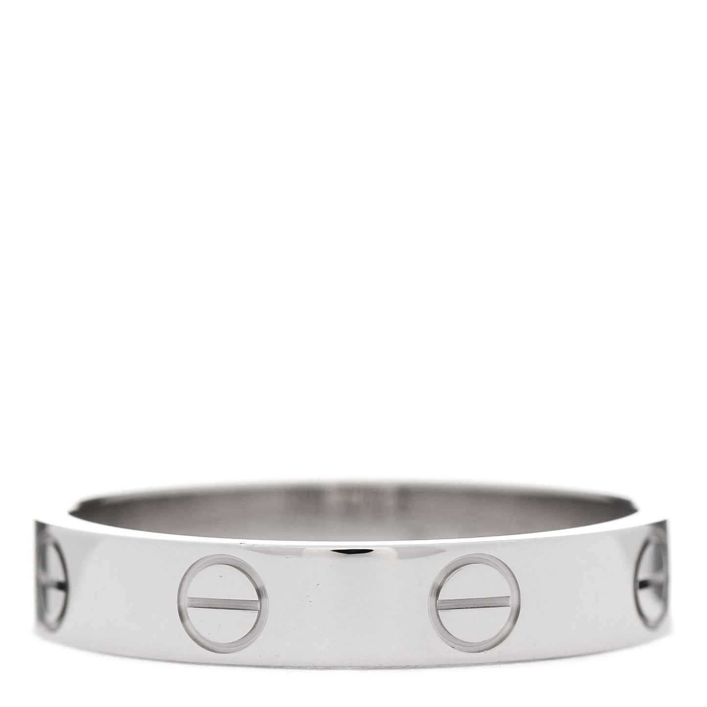 18K White Gold 3.5mm LOVE Wedding Band Ring 53 6.5