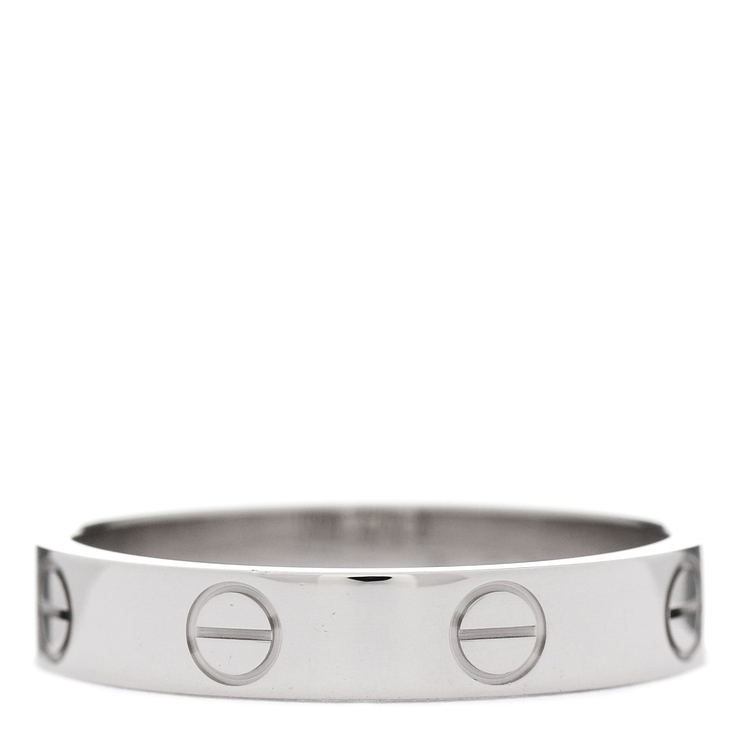 Cartier 18K White Gold 3.5mm LOVE Wedding Band Ring 53 6.5 2 of 5