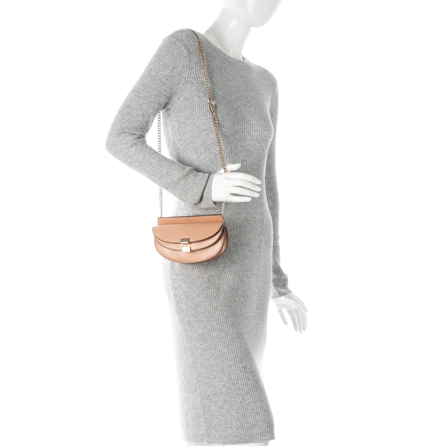Chloe Lambskin Nano Georgia Crossbody Bag Misty Beige 2 of 7
