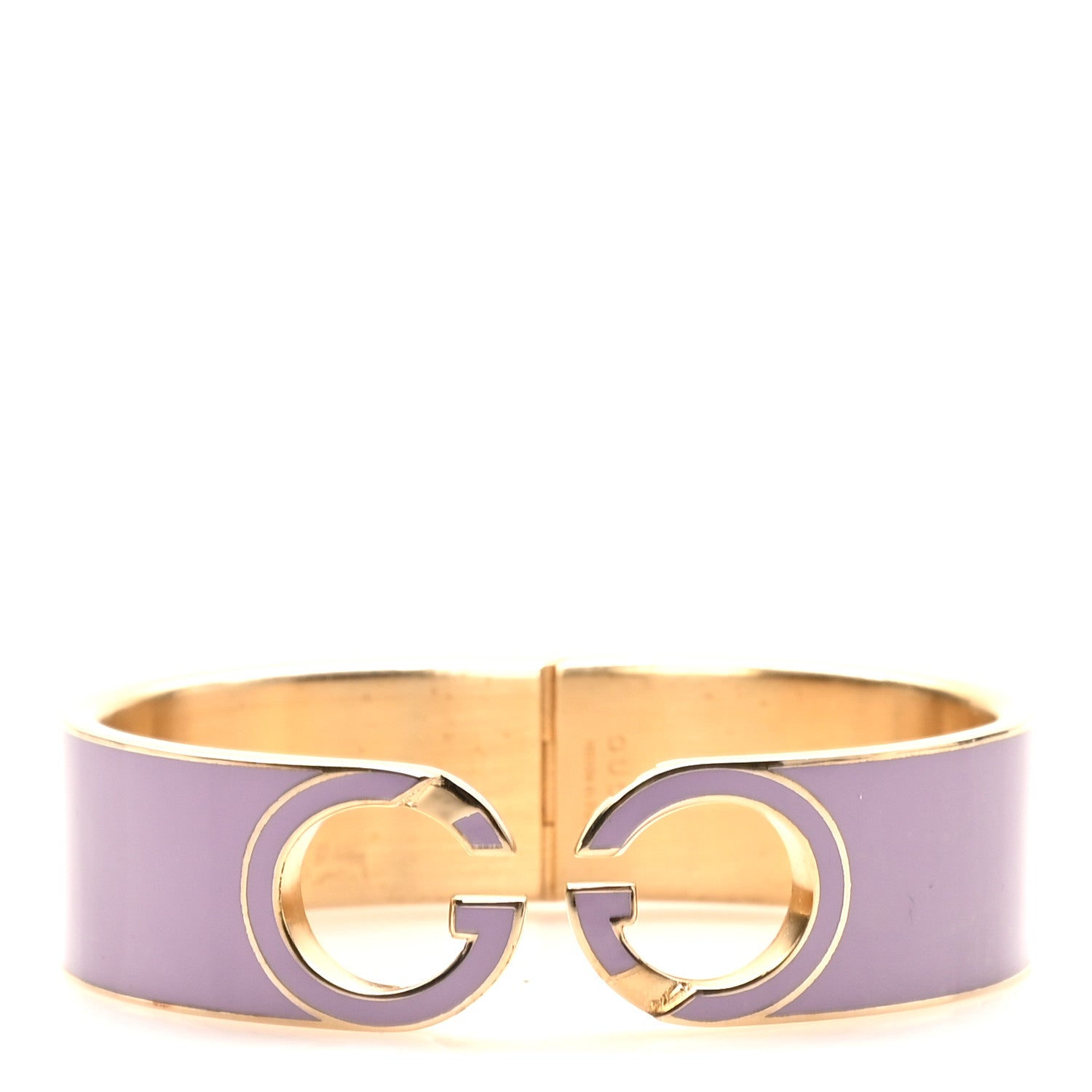 Gucci Enamel Interlocking G Cuff Bracelet Lilac 1848249 – FASHIONPHILE