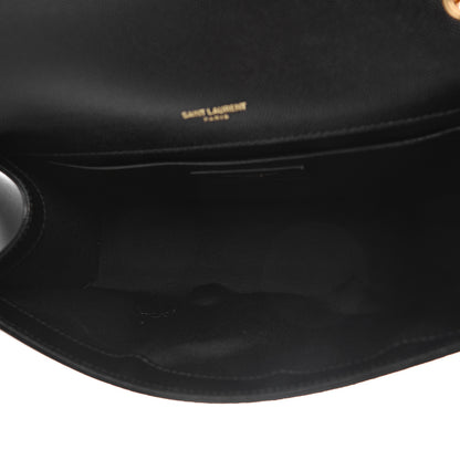 Saint Laurent Grain De Poudre Medium Classic Monogram Kate Satchel Black 5 of 12