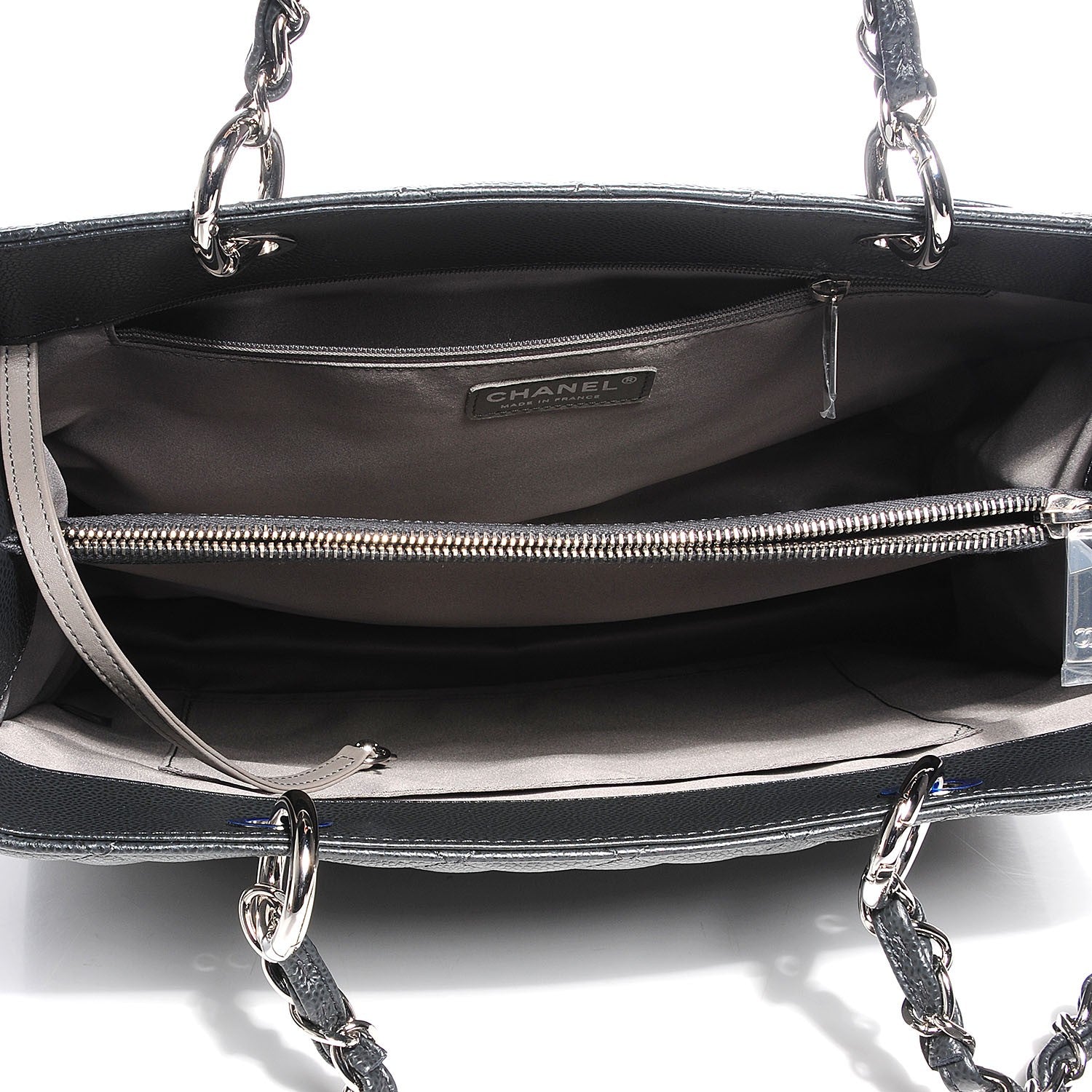 Chanel Caviar Grand Shopping Tote GST Dark Grey 14 of 15