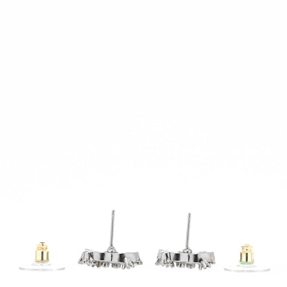 Chanel Crystal CC Star Earrings Silver 3 of 4