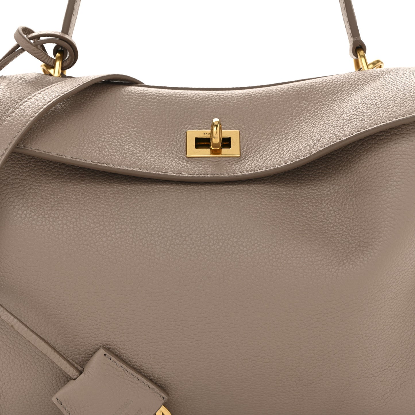 Grained Calfskin Small Rodeo Top Handle Handbag Sesame