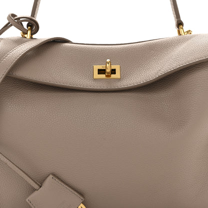 Balenciaga Grained Calfskin Small Rodeo Top Handle Handbag Sesame 8 of 13