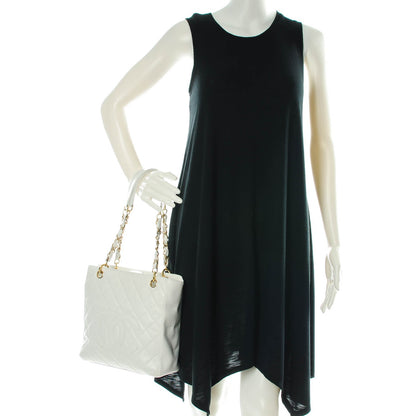 Chanel Caviar Quilted Petit Shopping Tote PST White 2 of 16