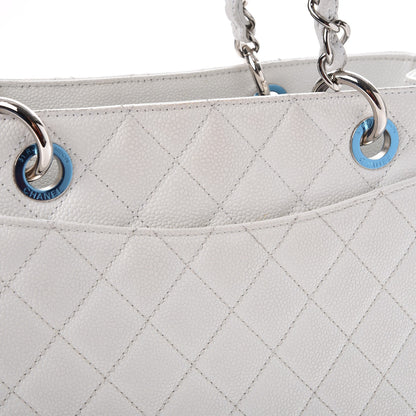 Chanel Caviar Quilted Grand Shopping Tote GST White 11 of 18
