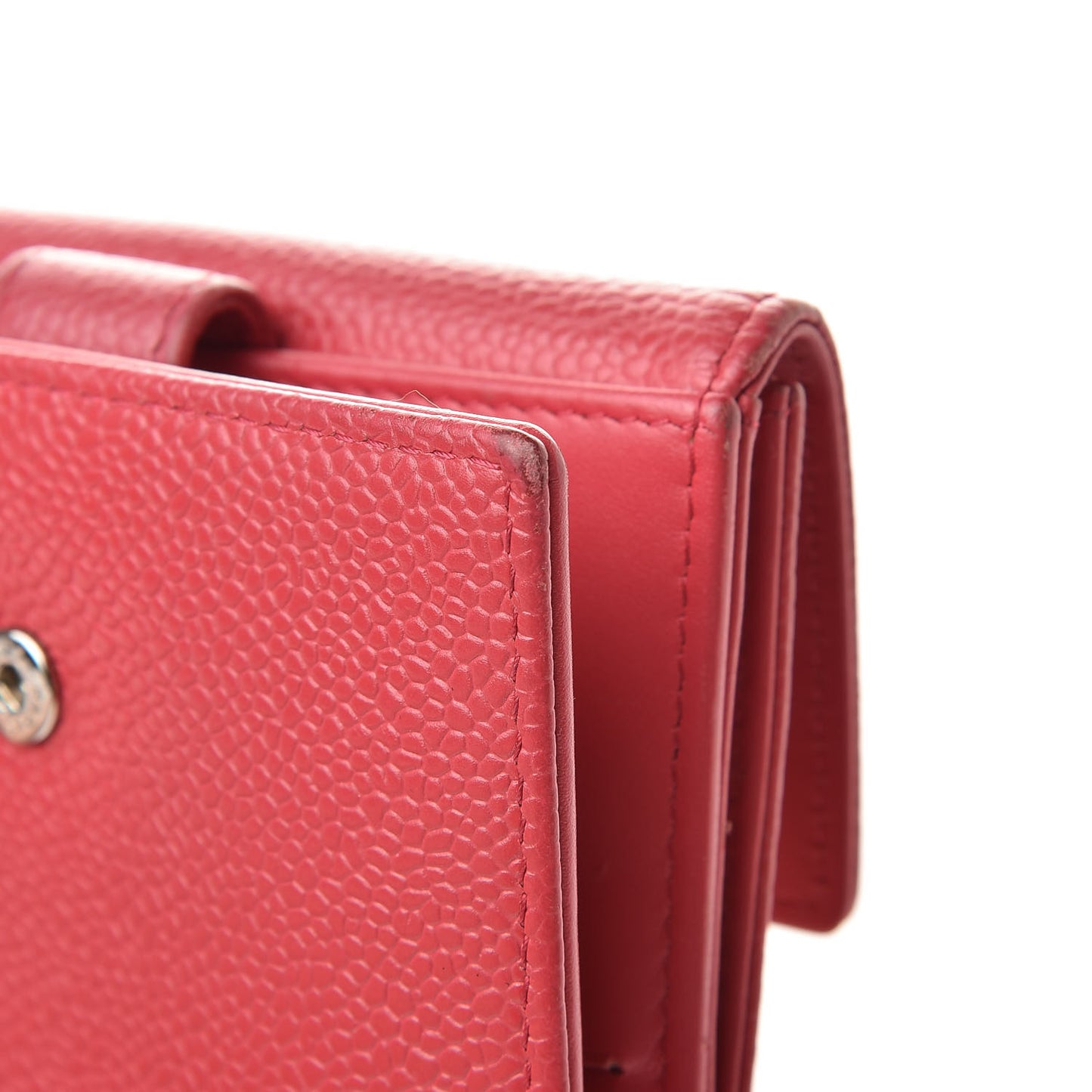 Caviar Timeless CC Compact French Wallet Dark Pink
