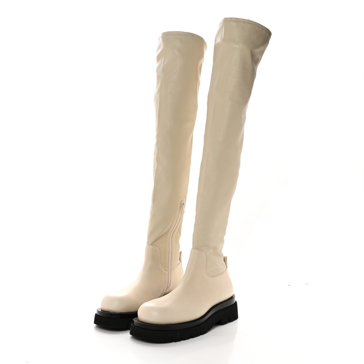 Calfskin The Lug 55mm Over The Knee Boots 39 Sea Salt