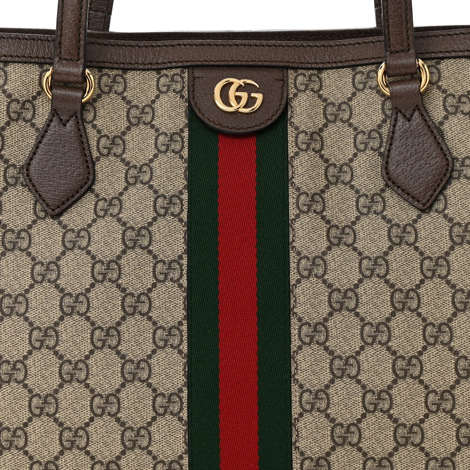 Gucci GG Supreme Monogram Medium Ophidia Shopping Tote Brown 8 of 10