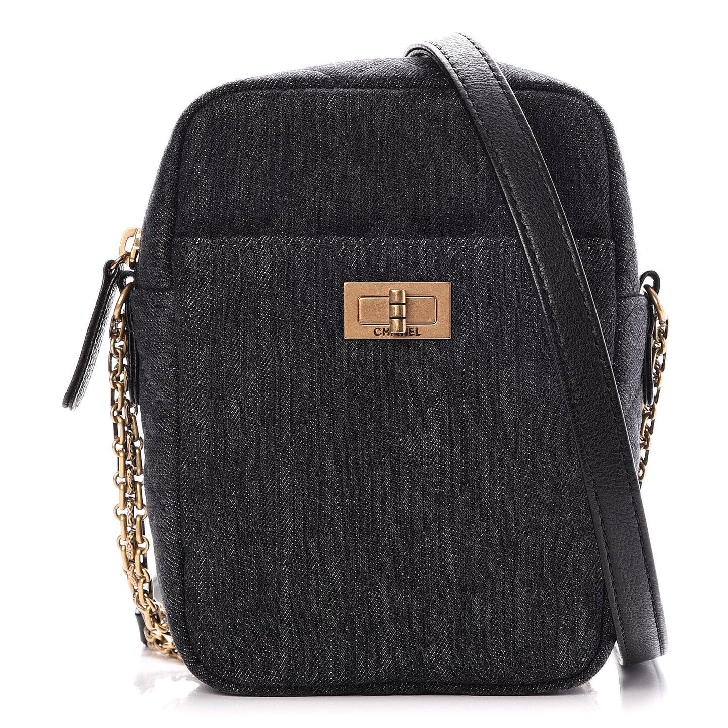 Washed Denim Quilted Reissue Camera Case Black