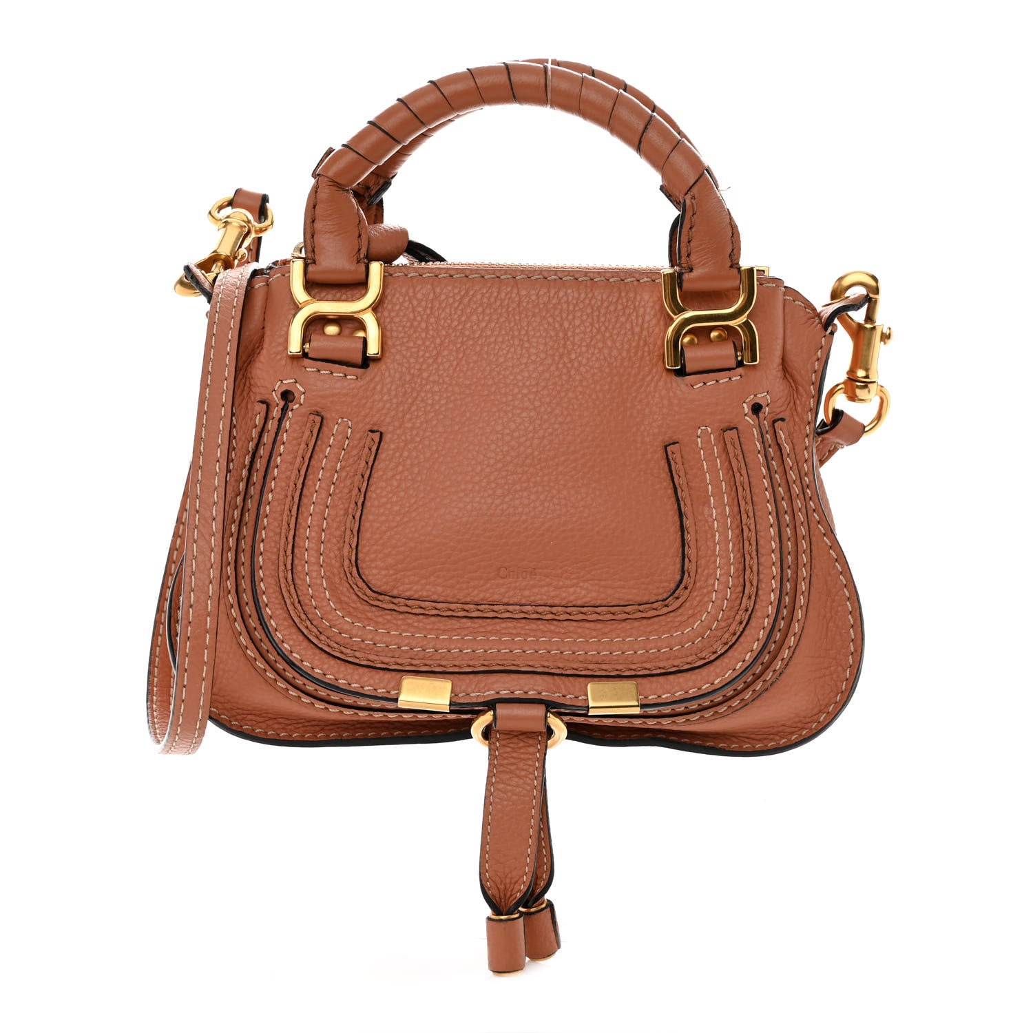 Chloe Calfskin Mini Marcie Satchel Tan 1 of 12