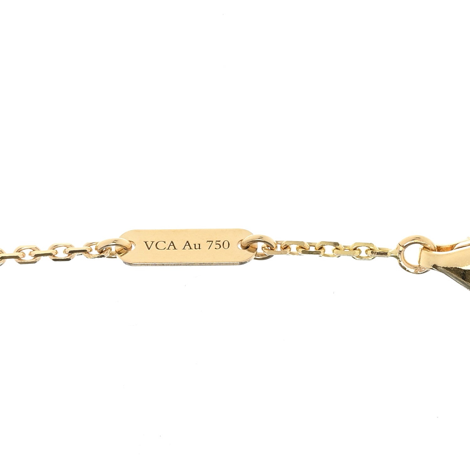 Van Cleef & Arpels 18K Yellow Gold Black Onyx Vintage Alhambra Pendant Necklace 4 of 5