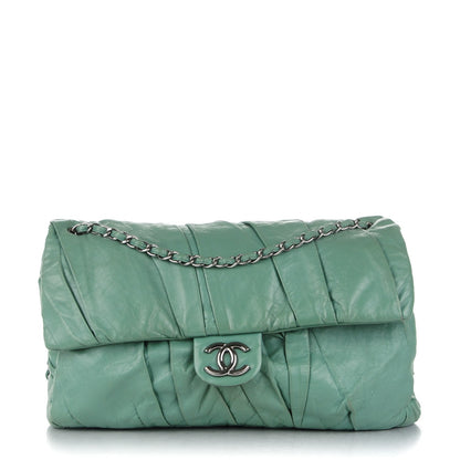 Chanel Glazed Calfskin Twisted Maxi Flap Green 1 of 9