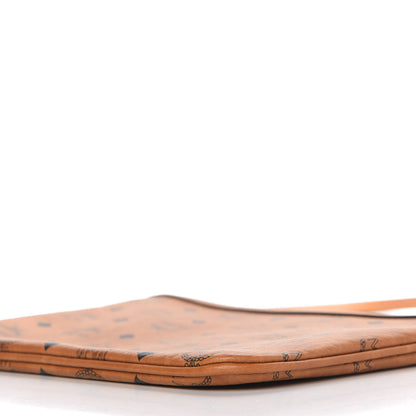 MCM Visetos Liz Shopper Tote Pouch Cognac 7 of 10