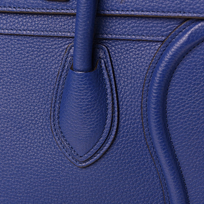 Celine Drummed Calfskin Micro Luggage Indigo 9 of 15