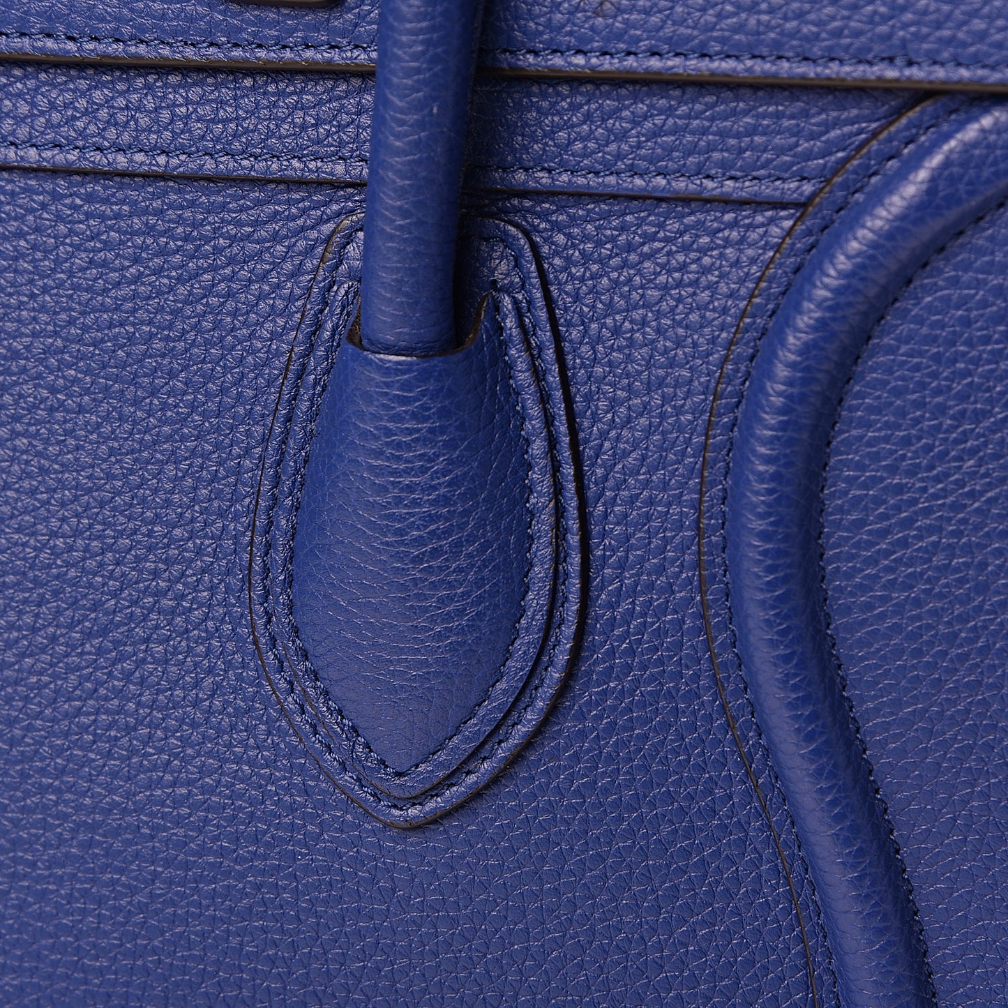 Drummed Calfskin Micro Luggage Indigo
