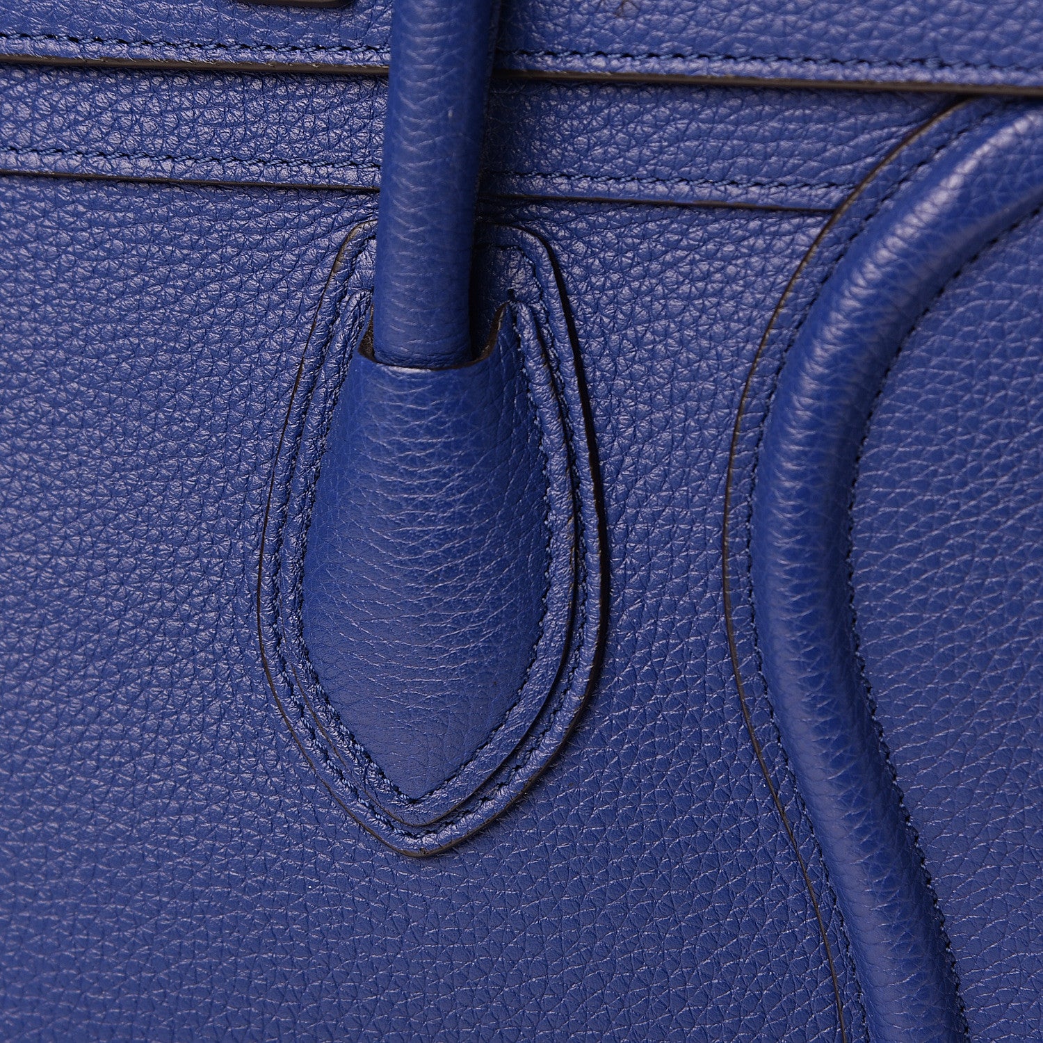 Celine Drummed Calfskin Micro Luggage Indigo 9 of 15