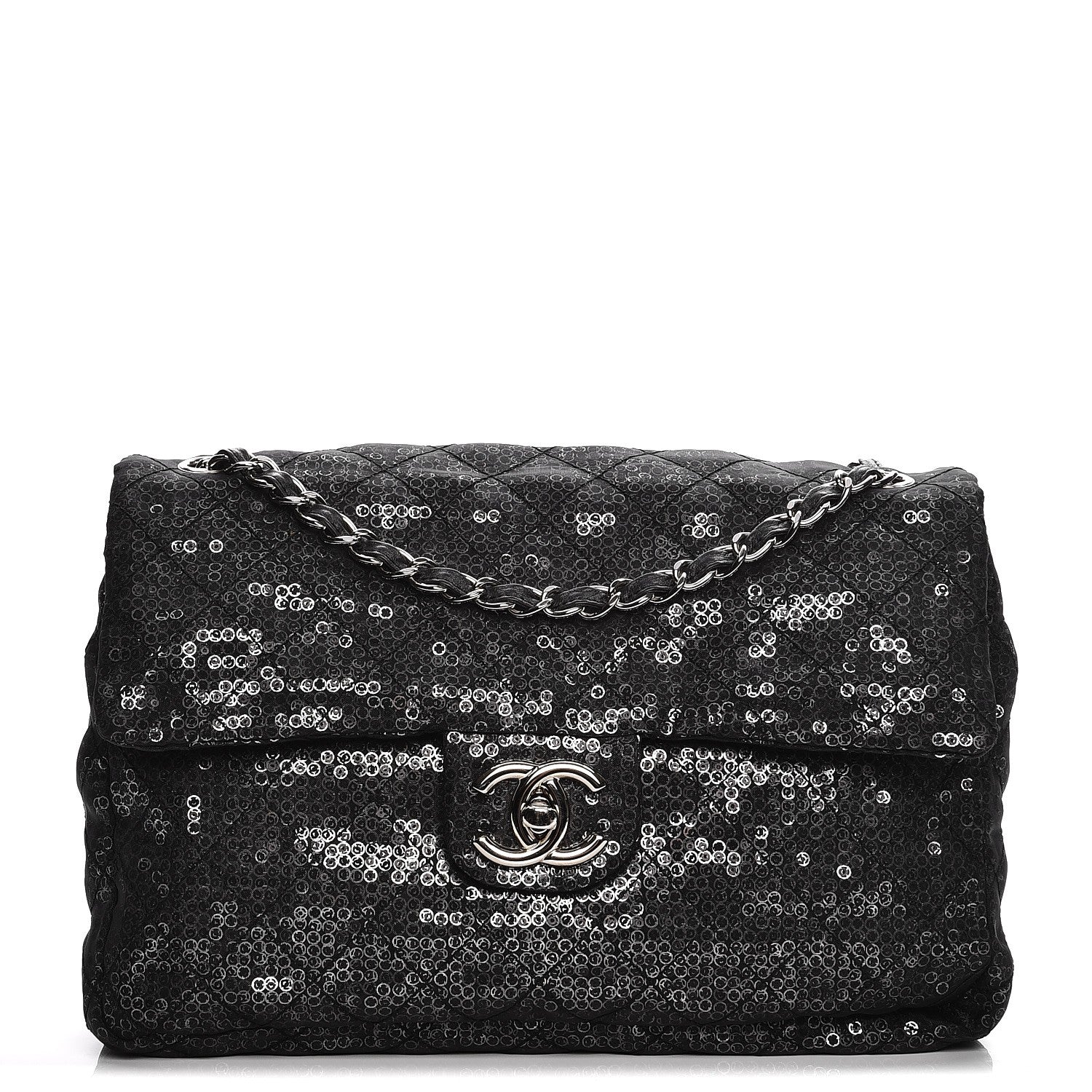 Chanel Hidden Sequin Maxi Flap Black 1 of 7