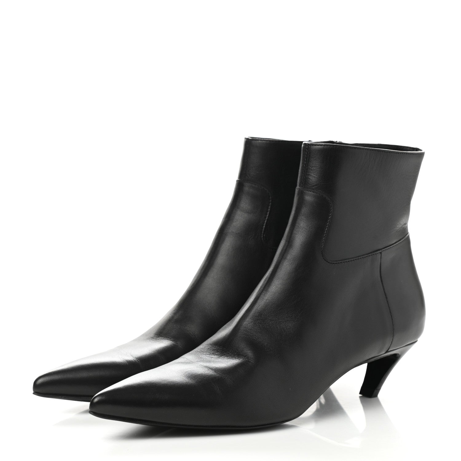 Balenciaga Calfskin Talon Slash Pointed Toe Ankle Boots 39 Black 3 of 9