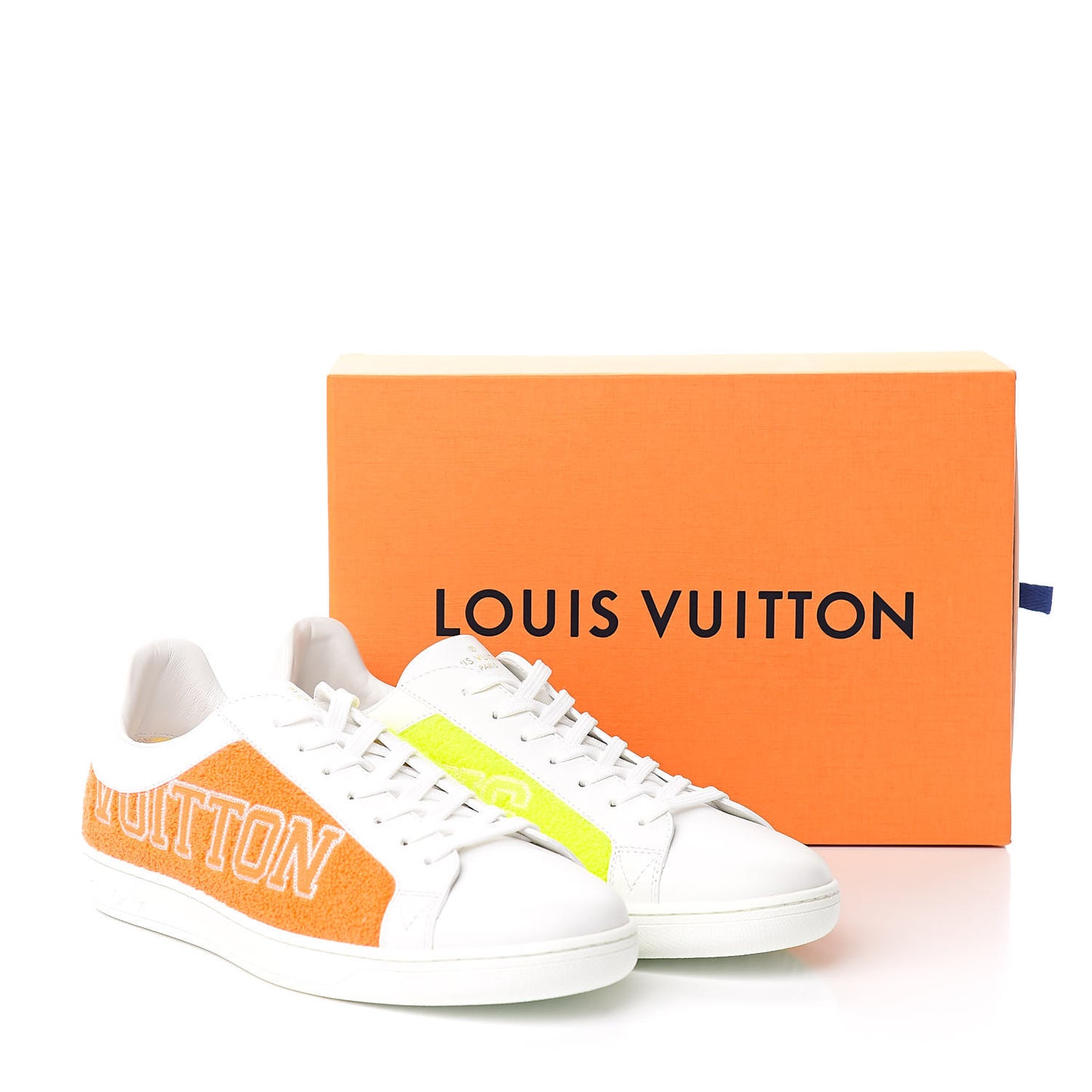 Calfskin Luxembourg Sneakers 7 White Orange Yellow