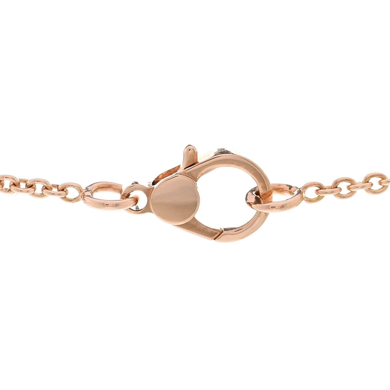 Hermes 18K Rose Gold Diamond Finesse Pendant Necklace 4 of 6