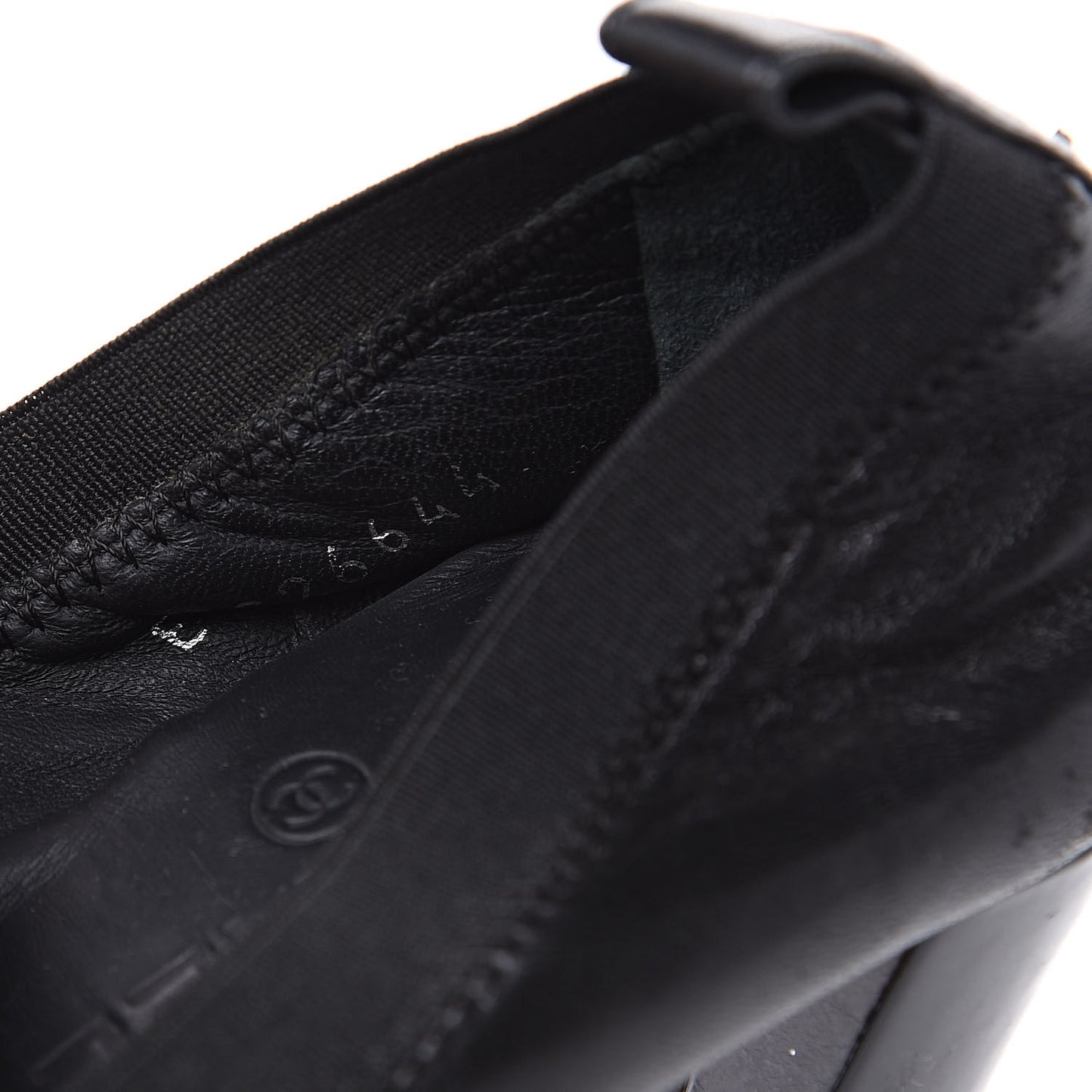 Lambskin Patent CC Elastic Pumps 38 Black