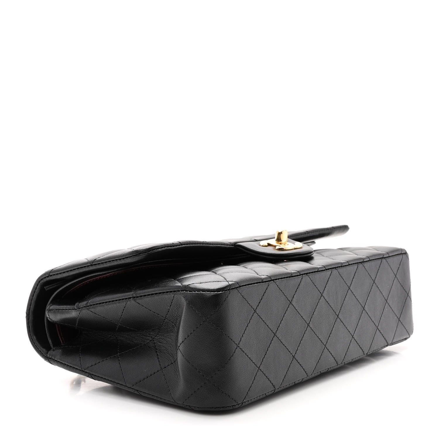 Chanel Lambskin Quilted Medium Double Flap Black 4 of 13